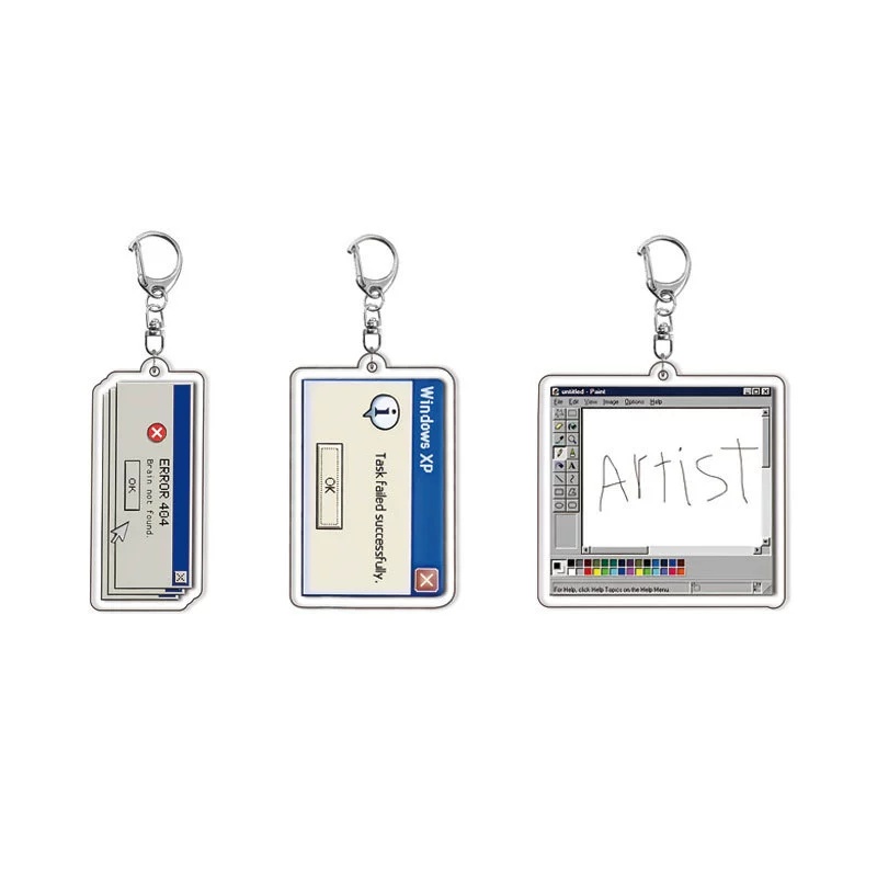 Tech Keychain Accessories - الوصول إلى Denied مضحك ميمي سلسلة