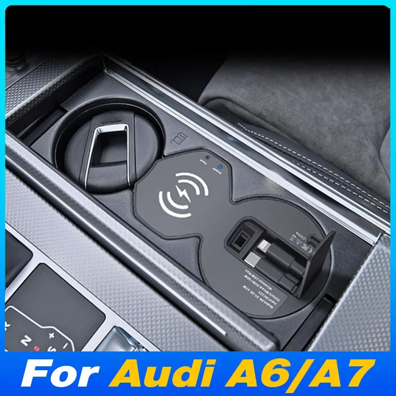 Type C Multiport Adapter - شاحن لاسلكي للسيارة لأودي A6 C8
