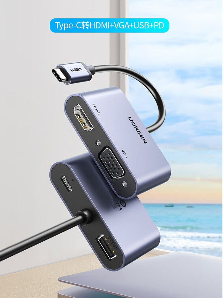 Type C Multiport Adapter - محول UGREEN USB C متعدد المنافذ