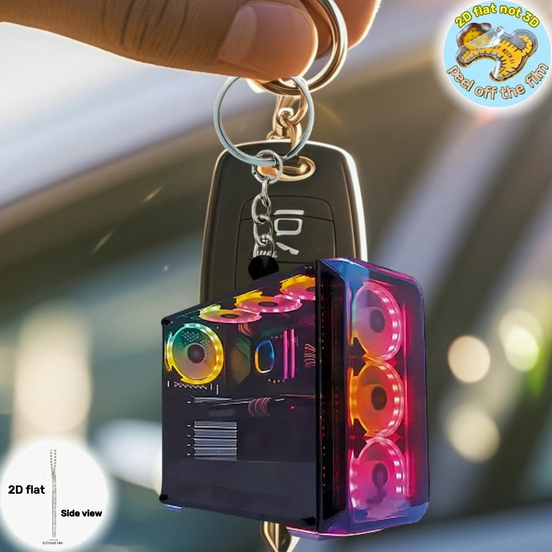 RGB الكمبيوتر المضيف قلادة الم - مراجعة Tech Keychain Accessories وسعره