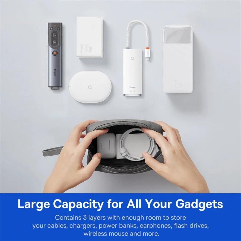 حقيبة محمولة مقاومة للماء لتخز - مراجعة Cable Organizer Bag وسعره